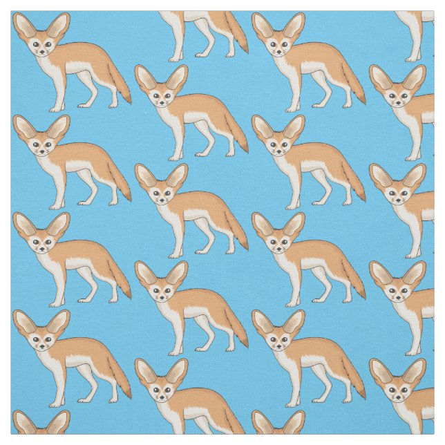 Fennec fox Cartoon Illustration Stoff (Muster)