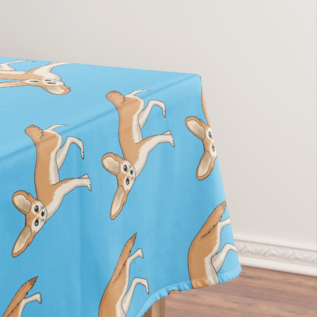 Fennec fox Cartoon Illustration Tischdecke (Beispiel)