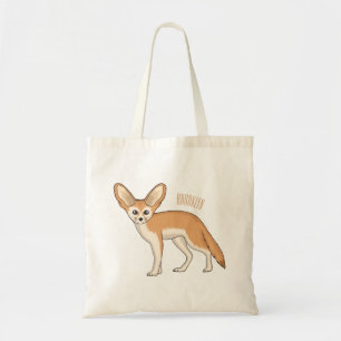 Fennec fox Cartoon Illustration Tragetasche