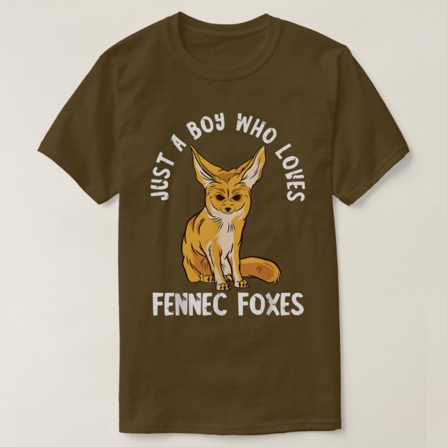 Fennec Fox Lover Angry Nur ein Junge, der Wüste Li T-Shirt (Design vorne)