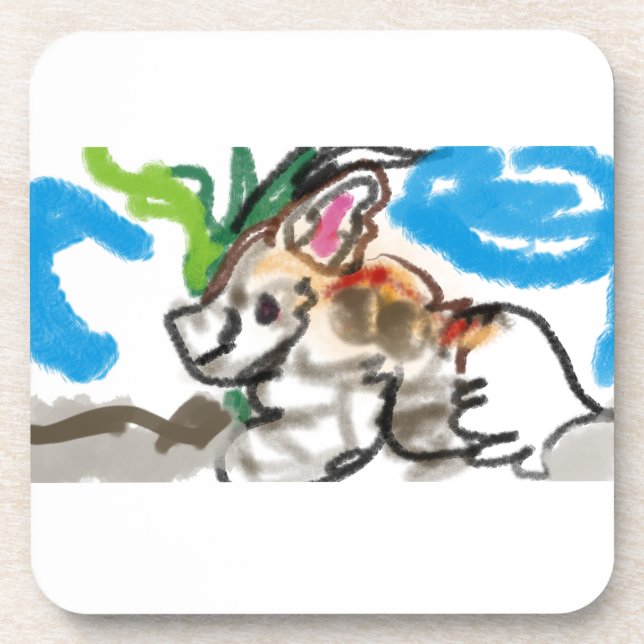 Fennec fox niedlich getränkeuntersetzer (Vorderseite)