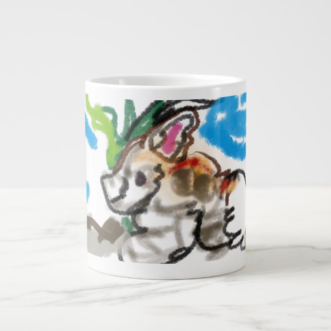 Fennec fox niedlich Jumbo-Tasse (Vorderseite)