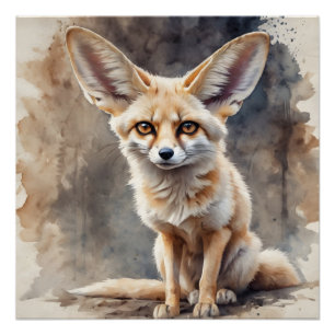 Fennec Fox no 1 Glossy Poster