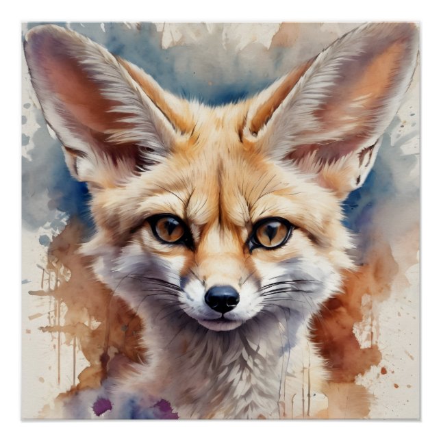 Fennec Fox no 2 Glossy Poster (Vorderseite)