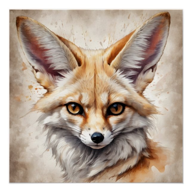 Fennec Fox no 7 Glossy Poster (Vorderseite)
