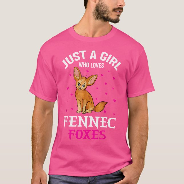 Fennec Fox nur ein Mädchen, das Fennec-Füchse Lieb T-Shirt (Vorderseite)
