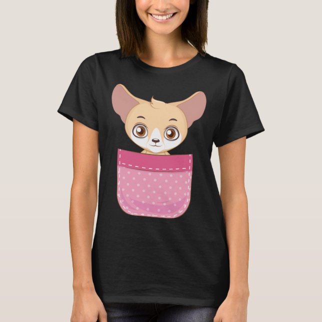 Fennec Fox Pocket Fennec Fox  Fennec Foxes T-Shirt (Vorderseite)
