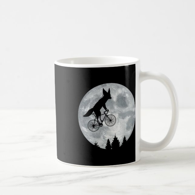 Fennec Fox Riding Moon Bike Halloween Lunar Cyclin Kaffeetasse (Rechts)