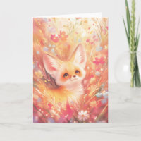 Fennec Fox umgeben von Sonnenblumenblüten