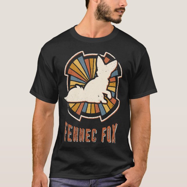 Fennec Fox Vintag Classic Retro Liebe T-Shirt (Vorderseite)