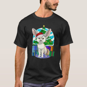 Fennec Fox Weihnachtsmannmütze Weihnachtsbaumdekor T-Shirt