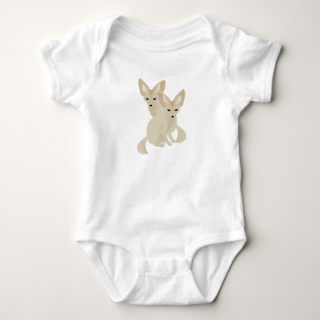 Fennec Foxes Baby Bodysuit Strampler (Vorderseite)