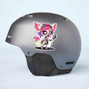 Fennec Fuchs 80er Popstar Zombie Aufkleber