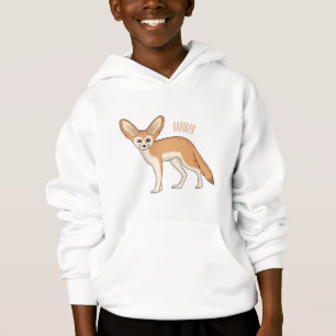 Fennec-Fuchs Cartoon-Illustration Hoodie
