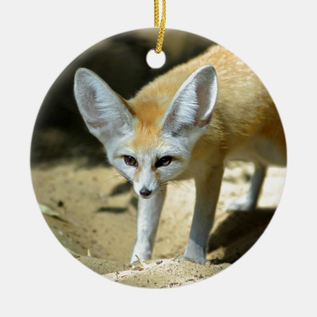 Fennec Fuchs Keramik Ornament (Vorne)