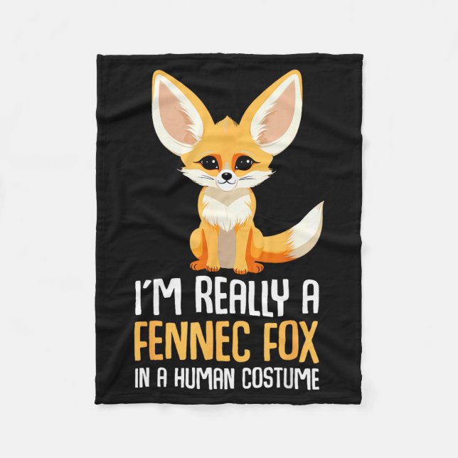 Fennec-Fuchs-Kostüm Mädchen Fuchs  Fleecedecke (Vorderseite)