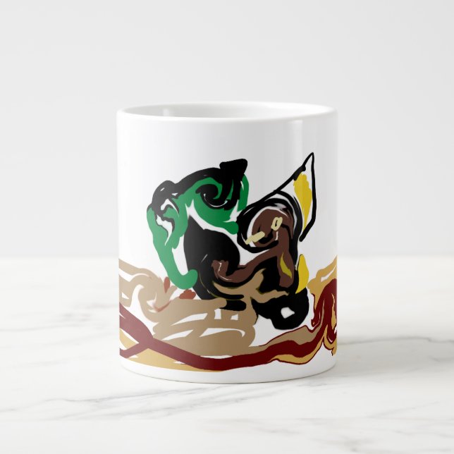Fennec-Fuchs-Kunst Jumbo-Tasse (Vorderseite)