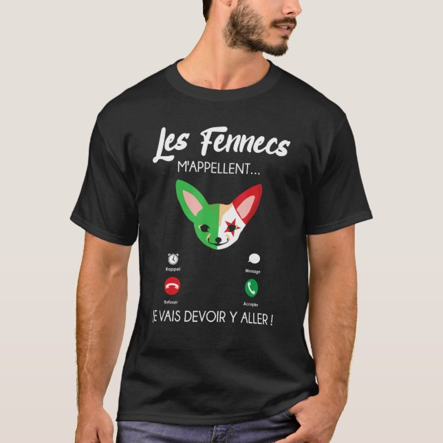 Fennecs rufen mich an, ich werde dort algerischen  T-Shirt (Vorderseite)