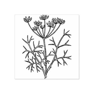 Fennel Pflanze Rubber Briefmarke Gummistempel