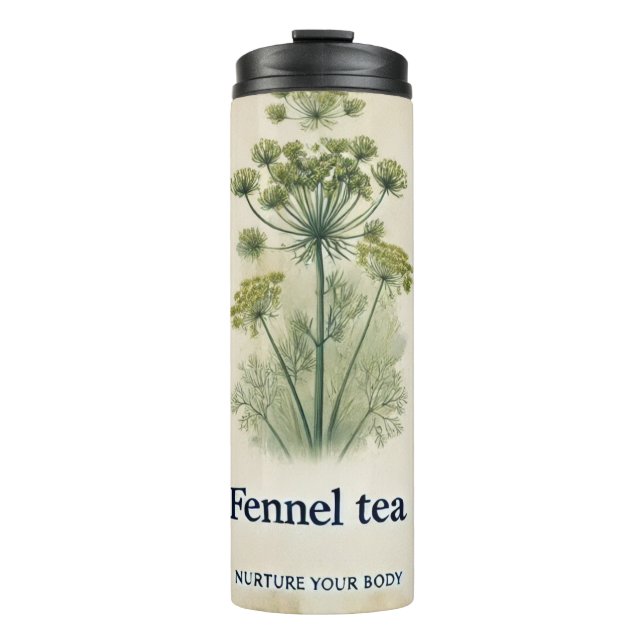 Fennel Tea Design AI art Thermosbecher (Vorderseite)