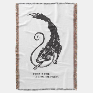 Fenrir Fenris ist freier Hund Wikinger nordische M Decke
