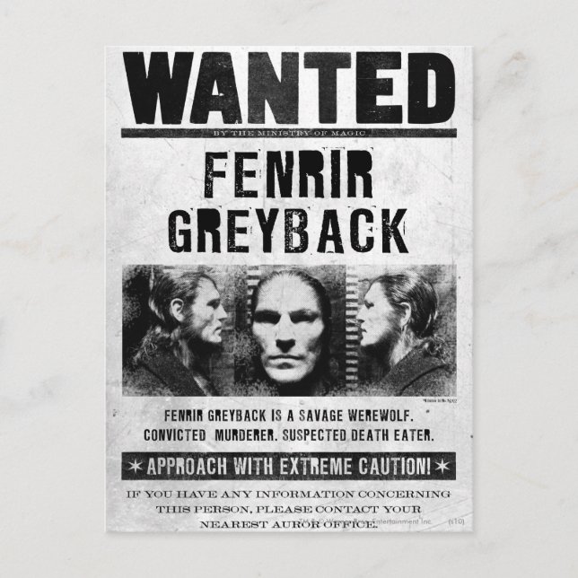 Fenrir Greyback Gewollt Poster Postkarte (Vorderseite)