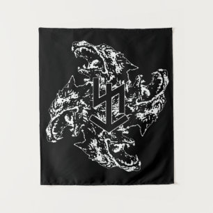 Fenrir Wolf Banner Wandteppich