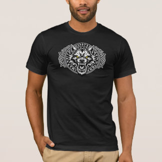 Fenrir Wolf Nordische Mythologie Wikinger Rune Kre T-Shirt