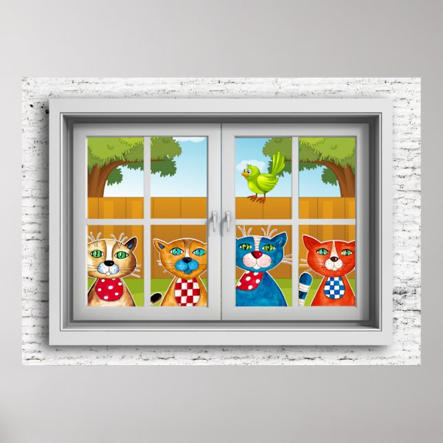 Fenster-Ansicht-Poster Poster (Vorne)