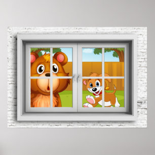 Fenster-Ansicht-Poster Poster