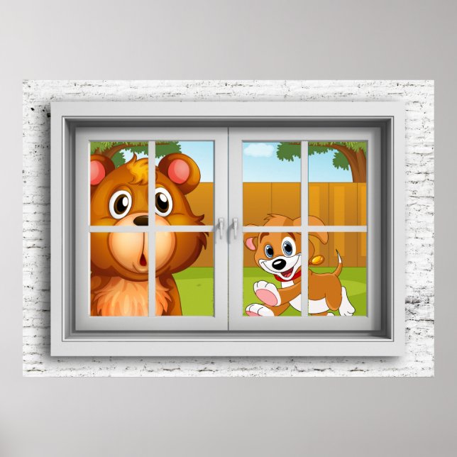 Fenster-Ansicht-Poster Poster (Vorne)