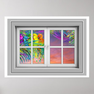 Fenster-Ansicht-Poster Poster