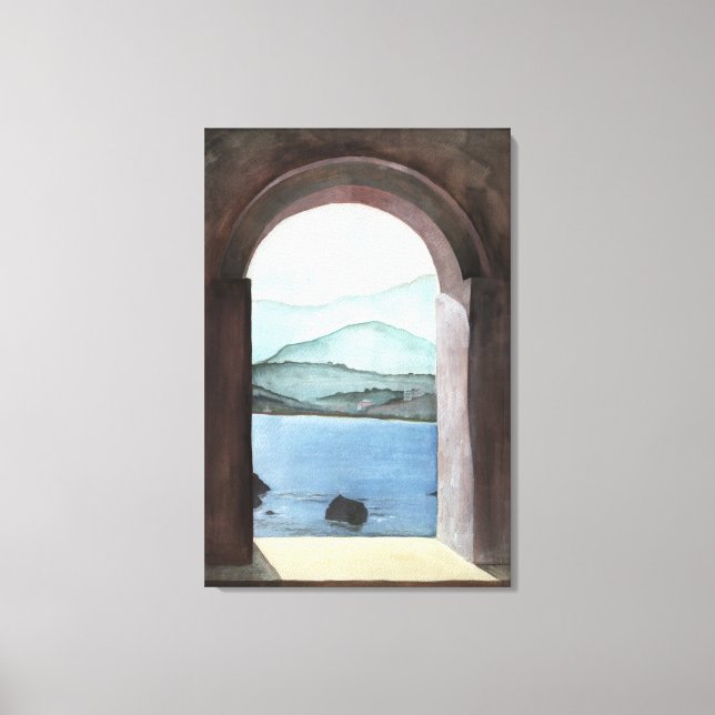 Fenster auf Kreta Leinwanddruck (Vorderseite)