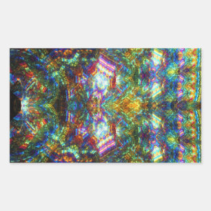 Fenster aus festem Glas Rechteckiger Aufkleber