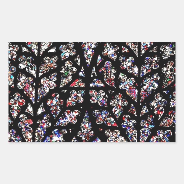 Fenster aus festem Glas Rechteckiger Aufkleber (Vorderseite)