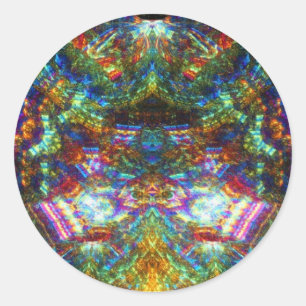 Fenster aus festem Glas Runder Aufkleber