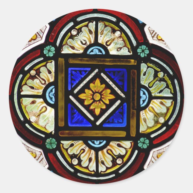 Fenster aus festem Glas Runder Aufkleber (Vorderseite)