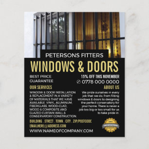 Fenster & Bars, Fenster & Türen Fitter Company Flyer
