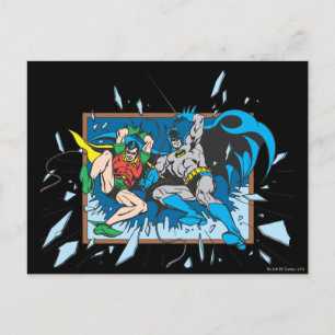 Fenster Batman & Robin Shatter Postkarte