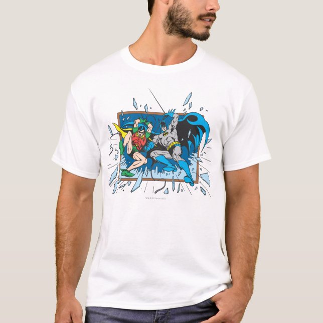 Fenster Batman & Robin Shatter T-Shirt (Vorderseite)