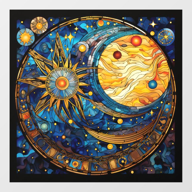 Fenster "Celestial Bodies" Fensteraufkleber (Blatt)