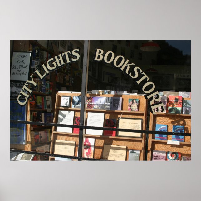 Fenster "City Lights Bookstore" Poster (Vorne)