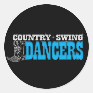 Fenster "Country Swing Dancers" Runder Aufkleber