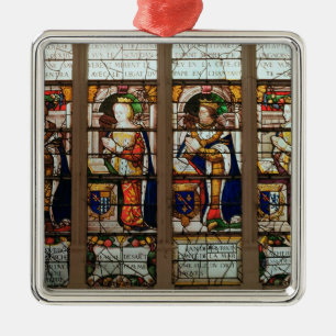 Fenster, das Jacques de Bourbon darstellt Ornament Aus Metall