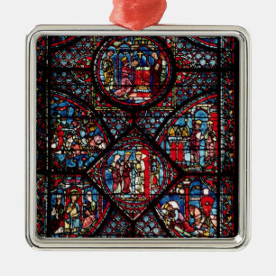 Fenster, das Szenen darstellt Ornament Aus Metall