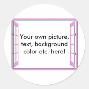 Fenster der Gelegenheit Runder Aufkleber