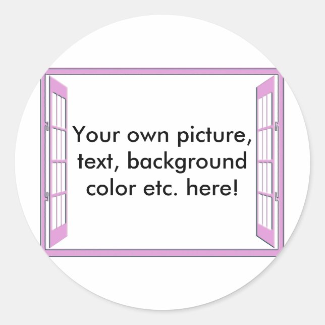 Fenster der Gelegenheit Runder Aufkleber (Vorderseite)