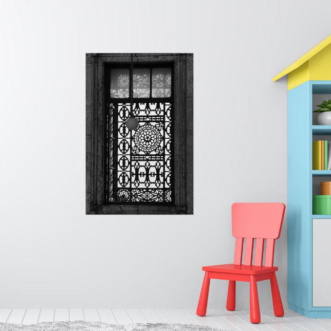 Fenster der Welt: Kairo Moschee B&W Poster (Kinderzimmer 1)