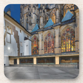 Fenster des Veitsdoms Hartplastikuntersetzer Getränkeuntersetzer