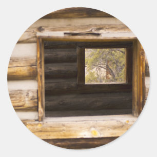 Fenster durch und durch Kabinen Runder Aufkleber